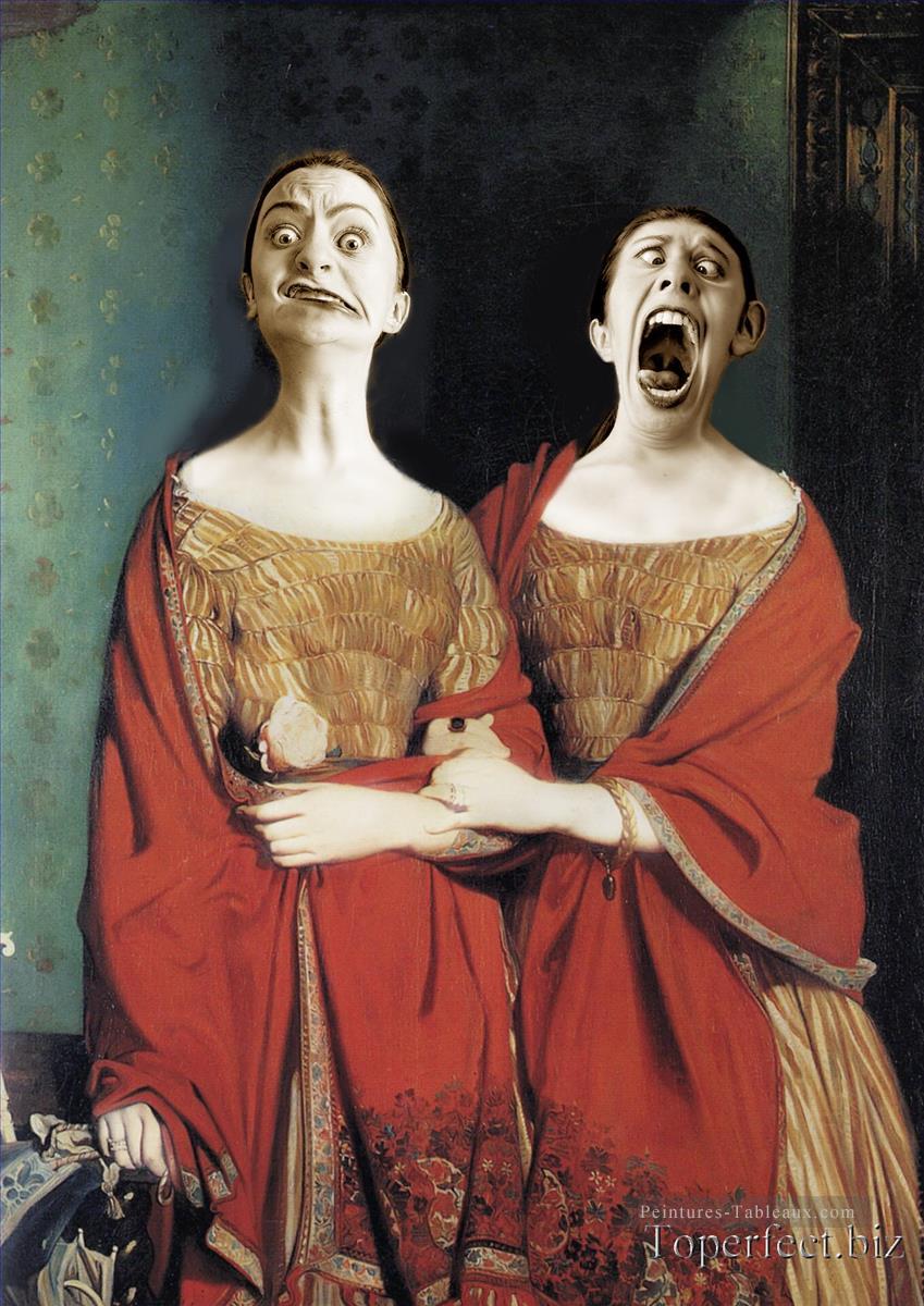 Mad Sisters a changé de Chassériau Théodore Révision des peintures classiques Peintures à l'huile